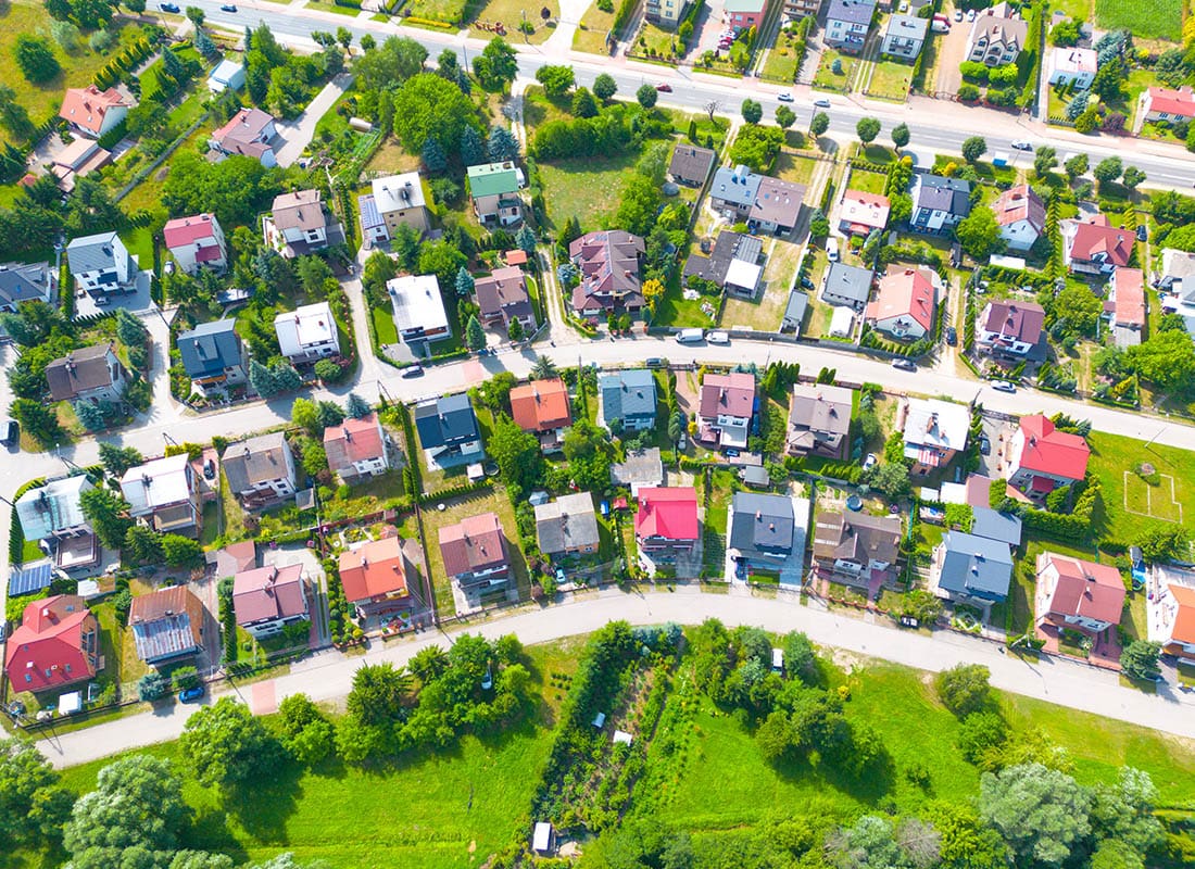 Brookfield, WI - Aerial View of Residential Homes